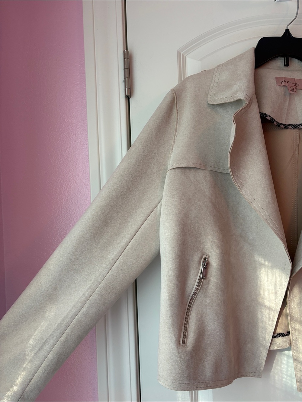 Philosophy Republic Clothing Faux Suede Moto Jacket XL - Picture 6 of 10